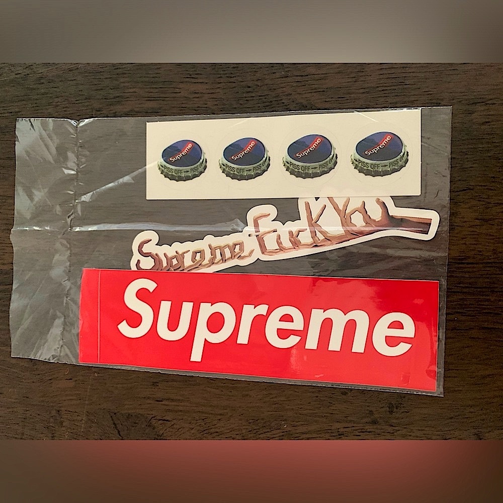 Supreme Bottle Cap & F You Sticker Lot of 3